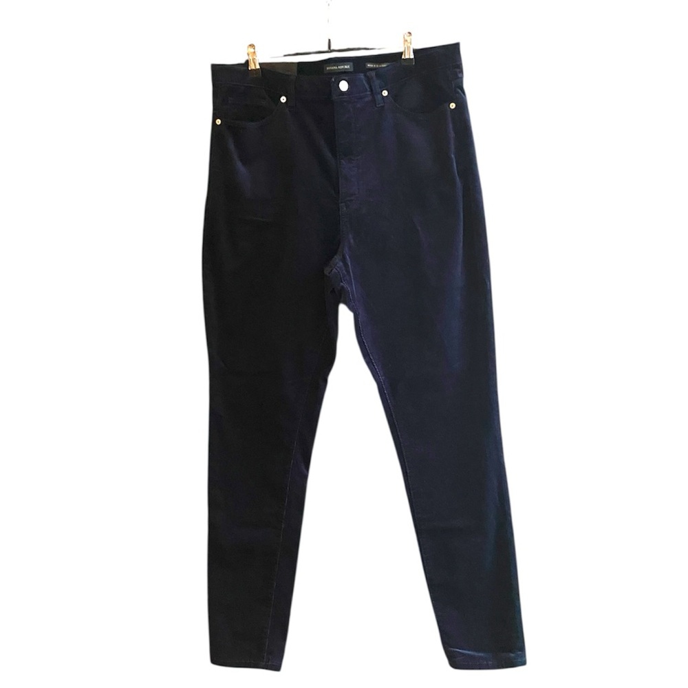 Banana Republic Corduroy Pants Womens 33 Long High Rise Skinny  Black NWT - Picture 3 of 6